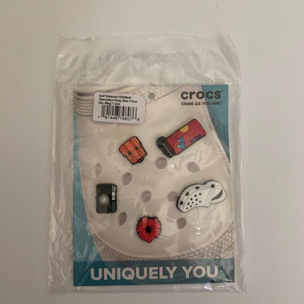 Crocs Uniquely You Vacay Girls Jibbitz Charms 5 Pack Adult Kids Girls Brand New